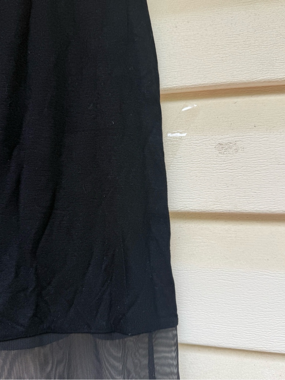 Reformation Black Mesh Panel Maxi Skirt Deadstock Knit Size XS - Picture 7 of 8